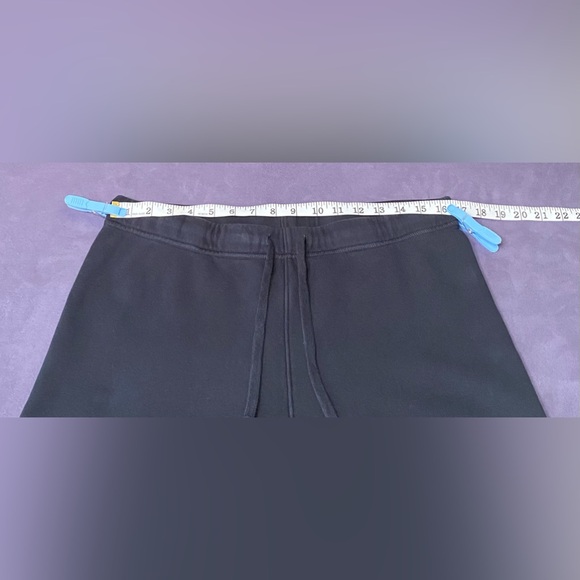 Frank & Eileen CATHERINE Triple Fleece Wide Leg Crop Sweatpants Size: L Navy - Picture 13 of 16